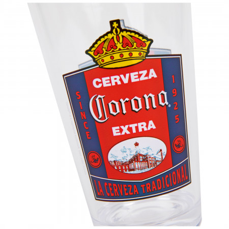 Corona Extra Cerveza Classic 1925 Round Label 16oz Pint Glass